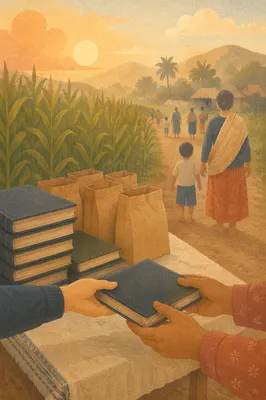 Bible Distribution in Rural Mission Field