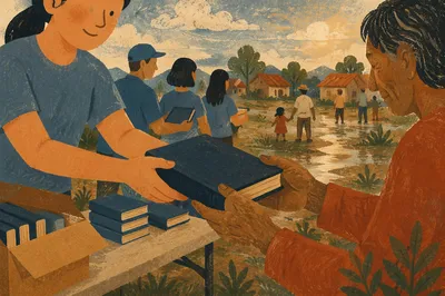 Bible Distribution in Rural Mission Field