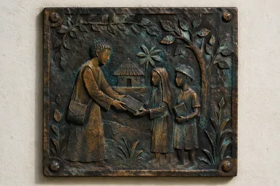 Bronze Plaque of Bible Distribution Mission