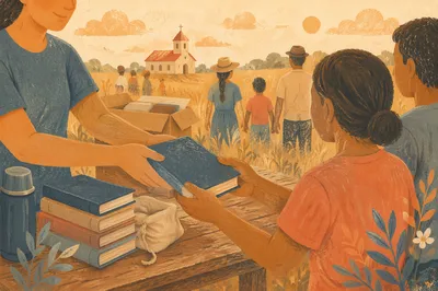 Bible Distribution at Rural Mission Field