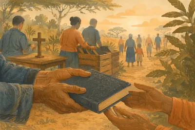Bible Distribution on Rural Mission Field