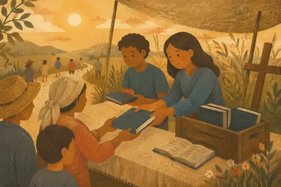 Bible Distribution Outreach on Rural Mission Field