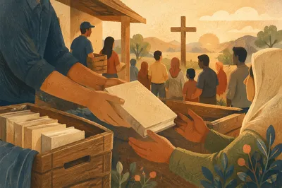 Humble Bible Distribution at Rural Chapel