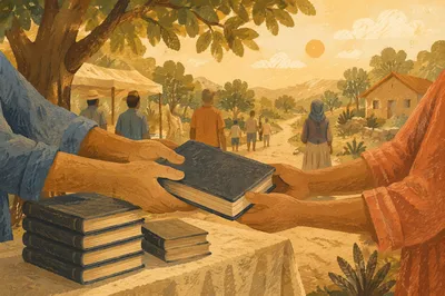 Bible Distribution Outreach in Rural Mission Field