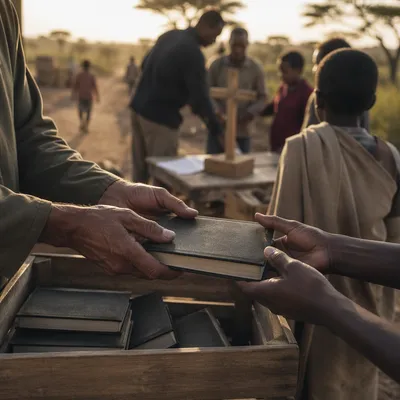 Bible Distribution on Rural Mission Field