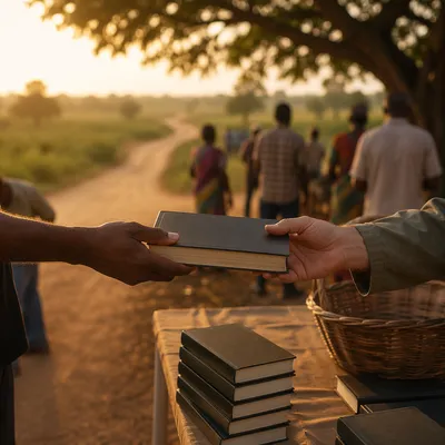 Bible Distribution in Rural Mission Field