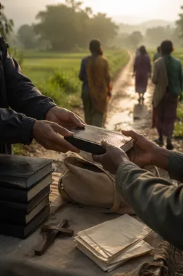 Rural Bible Distribution Outreach at Dawn