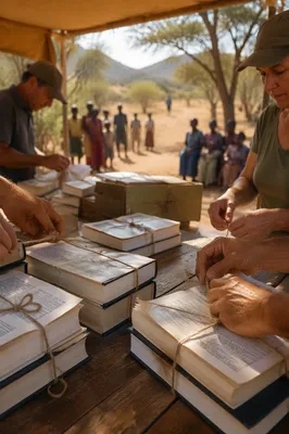 Bible Distribution Outreach in Remote Mission Field