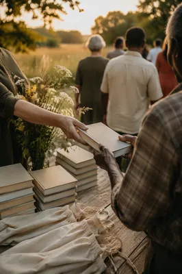 Rural Bible Distribution Outreach After Sunday Service