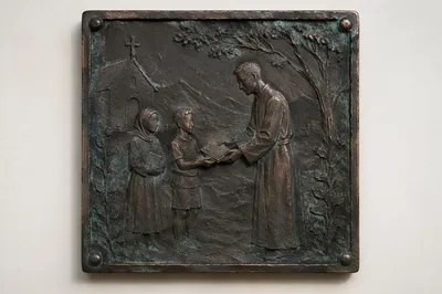Bronze Plaque of Bible Distribution Mission