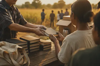 Bible Distribution Outreach in Rural Mission Field