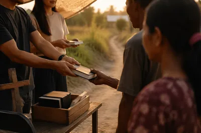 Bible Distribution Outreach in Rural Mission Field