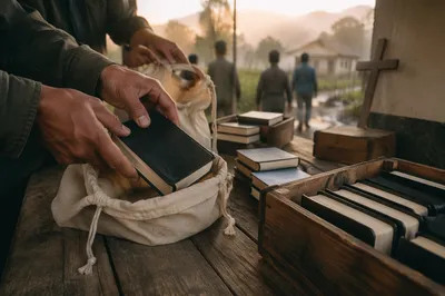 Bible Distribution in Rural Mission Field