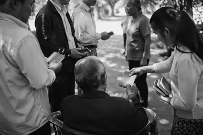 Bible Distribution Outreach on Quiet Park Path