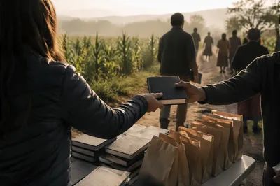 Bible Distribution in Rural Mission Field