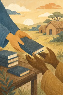 Bible Distribution in Rural Mission Hands