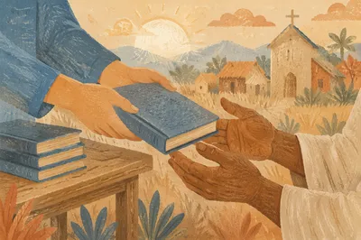 Bible Distribution in Rural Mission Hands