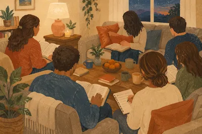 Cozy Living Room Bible Study Fellowship