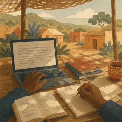 Bible Translation Work in Remote Village