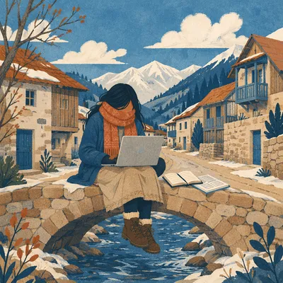 Bible Translation Worker in Mountain Village