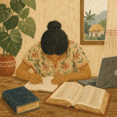 Bible Translation Work in Remote Village Study