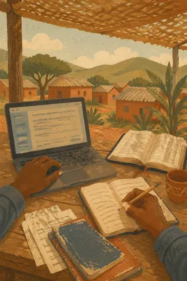 Bible Translation Work in Remote Village