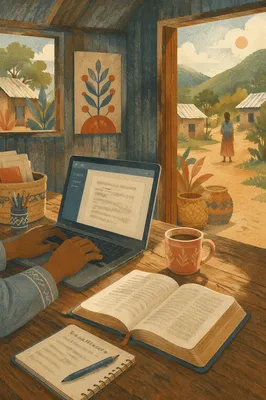 Bible Translation Work in Remote Village