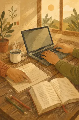 Bible Translation Collaboration in Remote Village