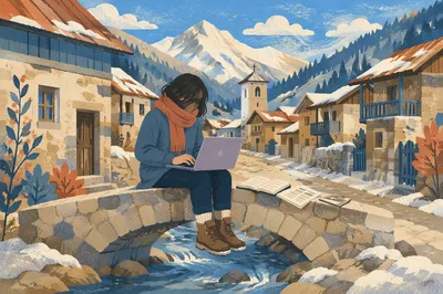 Bible Translation Worker in Mountain Village