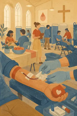Church Community Blood Donation Fellowship Hall