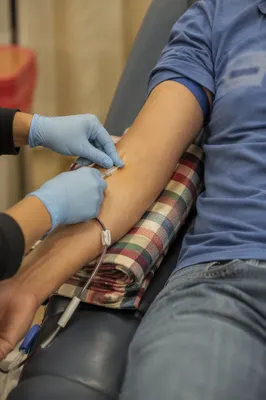 Church Blood Donation Care Close-Up