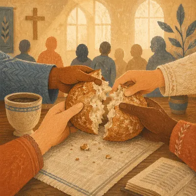 Breaking Bread Together in Communion