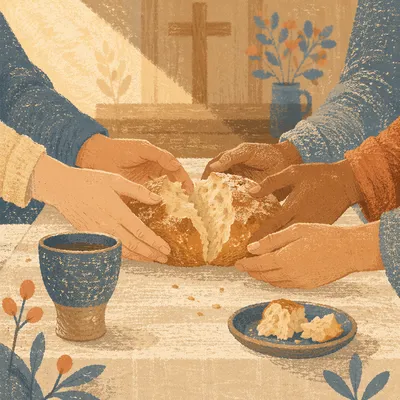 Breaking Bread Together in Chapel Communion