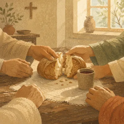 Breaking Bread Together in Chapel Communion