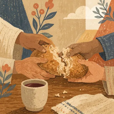 Breaking Bread Together in Communion