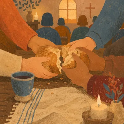 Breaking Bread in Warm Communion Fellowship