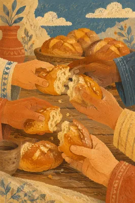 Breaking Bread Together in Communion