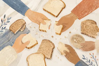 Breaking Bread Together for Communion