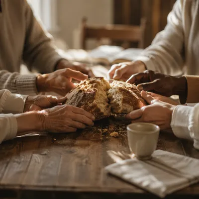 Breaking Bread Together in Chapel Communion