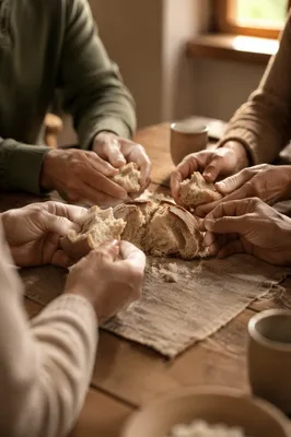 Breaking Bread Together in Chapel Communion