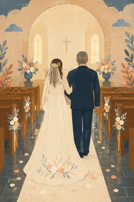 Bride Walking Down Church Aisle