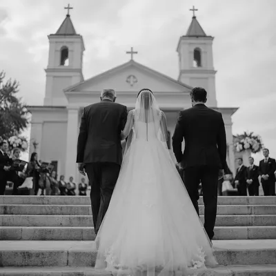 Bride Walking Down Church Aisle