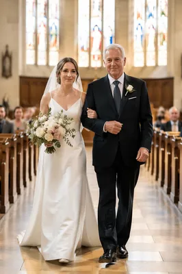 Bride Walking Down Church Aisle