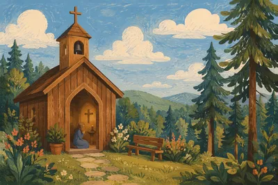Quiet Hospital Garden Prayer Chapel