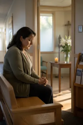 Quiet Hospital Chapel Prayer Moment