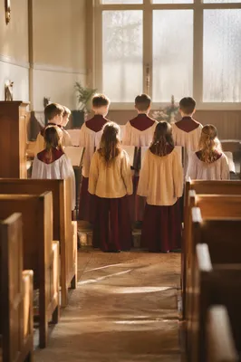 Children Singing in Chapel Choir Robes