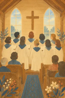Church Choir Singing in Morning Chapel