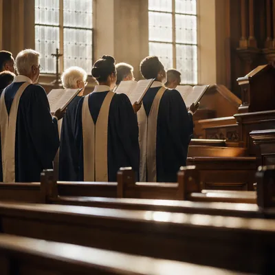 Church Choir Singing in Morning Light