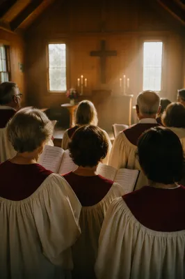Church Choir Singing in Morning Chapel