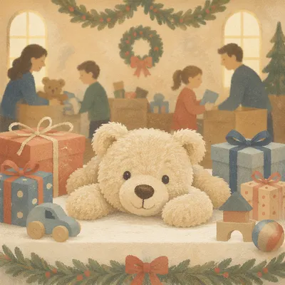 Christmas Toy Drive Teddy Bear Donation